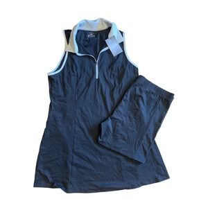 SOOTHFEEL NWT Golf Tennis Dress Sleeveless Collared Athleisure Plus Sz XXL Black